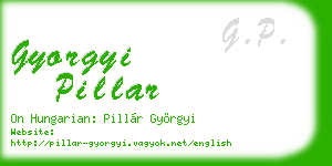 gyorgyi pillar business card