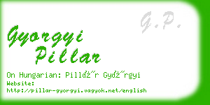 gyorgyi pillar business card